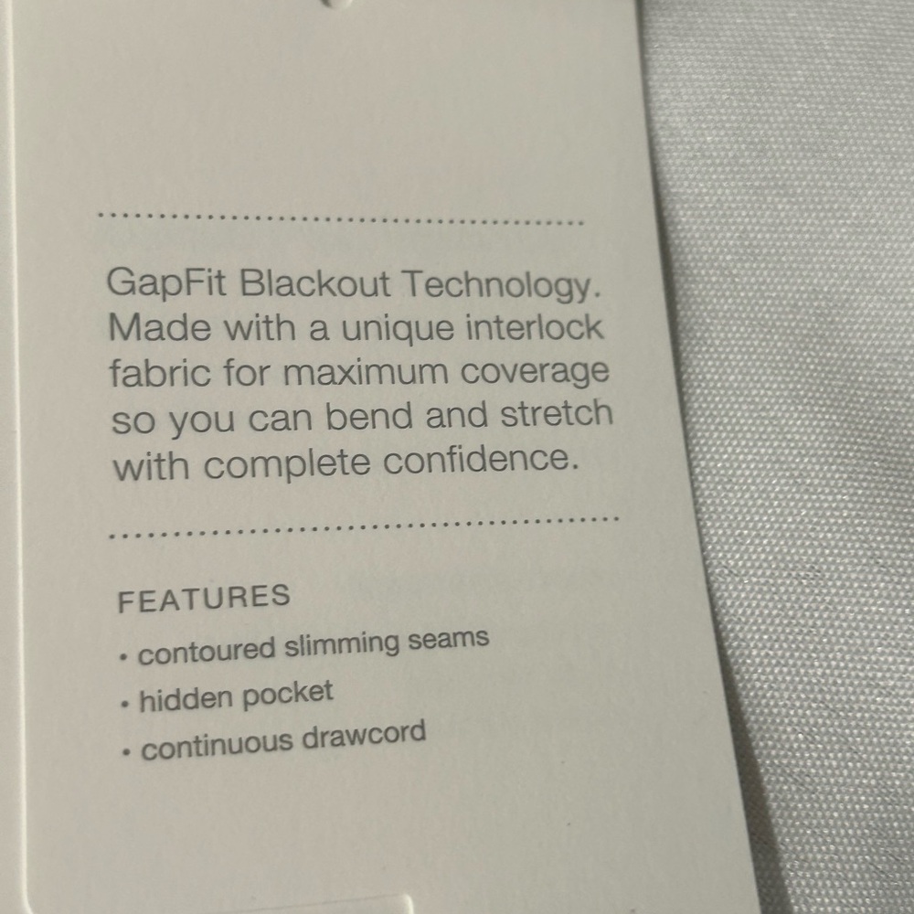 Brand new GapFit leggings high rise fitted through the leg in black,white, gray. - Picture 9 of 12